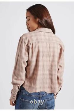 Current/Elliott Womens 0 The Mell Vintage Cotton Shirt In Painter Plaid NWT $228