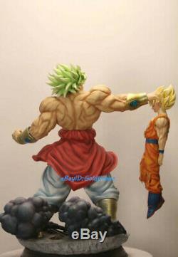 DBZ Dragon Ball Z Super Saiyan Broli VS Son Goku Statue Painted In Stock Figure