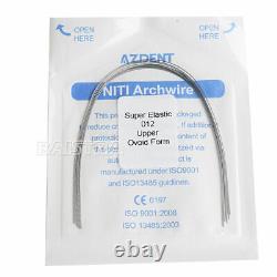 Dental Ortho Metal Brackets Braces + Super Elastic Niti Arch Wire Round 014Lower