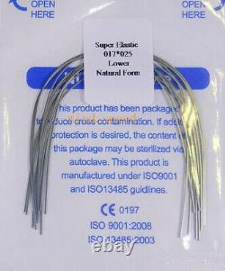 Dental Orthodontic Arch Wire Super Elastic Niti Rectangular Natural Form Wires
