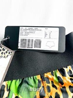 Dolce & Gabbana high womens control top with zipper leopard print underwear. Siz
