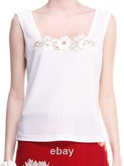 Dressy Elegant Ladies Top Blouse with Lace and Embroidery Formal Business Work