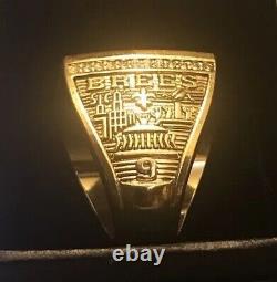 Drew Brees Saints Size 10.5 Super Bowl Championship Mvp Ring With Box &5 Posters
