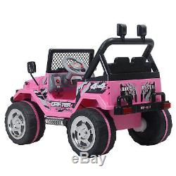 Electric 12V Kids Battery Ride On Car Toy Jeep Battery Wheel Remote Control Pink