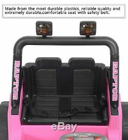 Electric 12V Kids Battery Ride On Car Toy Jeep Battery Wheel Remote Control Pink