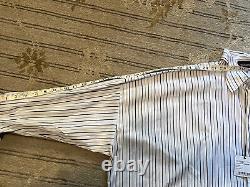 Eskandar Wide Longer Back Pinstripe Shirt. Size 0. NWT. Retail $895. Cotton