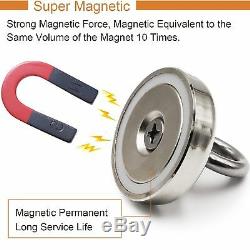 FISHING MAGNET 350 lbs Super Strong Neodymium Round Thick Eye bolt 2.36 INCH
