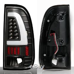 Fit 1997-03 F150 1999-07 F-Series Super Duty LED Tube Style Black Taillights