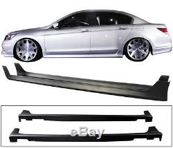 Fit For 2008-2012 Honda Accord 4door Oe Style Side Skirts Polypropylene Pp