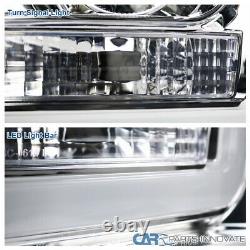 Fit Ford 11-16 F250 F350 F450 F550 Super Duty Clear LED Bar Projector Headlights