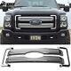 Fits 11-16 Ford F250 350 450 Super Duty 4pcs Moulding Front Mesh Grill Grille
