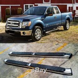 For 04-14 Ford F150 Super Cab (Extended) Aluminum Nerf Bars Side Step 5 Oval OE
