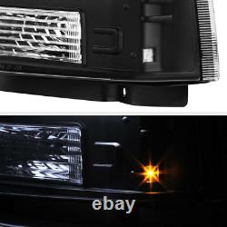 For 05-07 Ford F250 F350 F450 Superduty Black LED Tube Projector Headlight Lamp