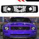 For 05-09 Ford Mustang 4.0l V6 Front Mesh Grill Dual Smoke Lens Halo Fog Lights