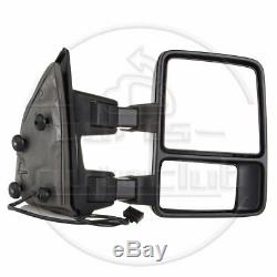 For 1999-2016 Ford F250 F350 Super Duty Manual Side Black Towing Mirrors Pair
