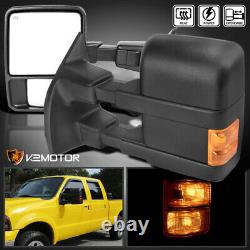 For 1999-2016 Ford F250 F350 Super Duty Power+Heated+Signal Tow Mirrors Pair