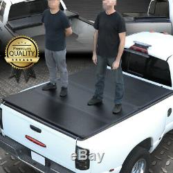 For 1999-2018 Ford Super Duty 8ft Long Bed Frp Hard Solid Tri-fold Tonneau Cover