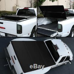 For 1999-2018 Ford Super Duty 8ft Long Bed Frp Hard Solid Tri-fold Tonneau Cover