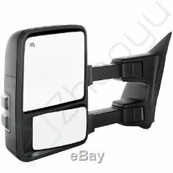 For 2008-16 Ford F450 Super Duty Side Towing Mirrors Power Heated Smoke Signal