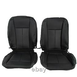 For 2015-2021 Ford F150 Super Crew Cab Front Rear Seat Covers Full Set Black