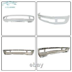 For 2017 2018 2019 Ford F250 F350 Super Duty with Fog Front Bumper Face Bar Chrome