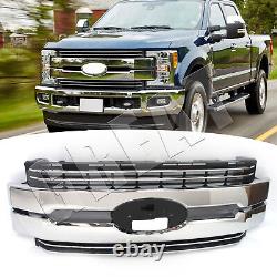 For 2017-2019 Ford F-250 F-350 Super Duty Front Bumper Grille Chrome HC3Z8200CC