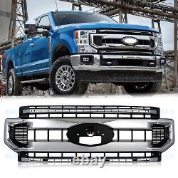 For 2020-2022 Ford F250 F350 F450 Super Duty Front Grille Chrome LC3Z-8200-BA