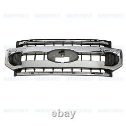 For 2020-2022 Ford F250 F350 F450 Super Duty Front Grille Chrome LC3Z-8200-BA