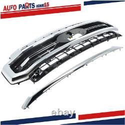 For Ford F-250 F-350 Super Duty 2020-2022 Chrome Front Upper Bumper Grille