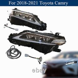 For Toyota Camry 2018-2021 LED Headlights DRL Turn Signal Front Lamp Assembly 2X