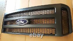 Ford MATTE BLACK Grille CONVERSION fit 1999-2004 Super Duty F250 F350 F450 F550