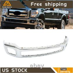 Front Bumper For 2011-2016 F-250 F-350 Super Duty Truck Chrome Steel Replcement