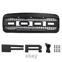 Front Grille For 1999-2004 Ford F250 F350 Super Duty Front Bumper Grill WithLights