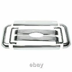 Front Mesh Grille For 2011-2016 Ford F250 F350 Super Duty Chrome Grill Covers