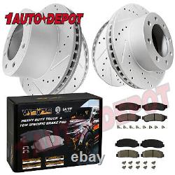 Front Rear Drilled Slot Brake Rotors Pads Kit for F-250 F-350 SD 2008-2012 F250