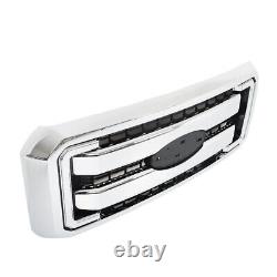 Front Upper Grille Assembly Chrome For 11-2016 F250/F350/F450/F550 Super Duty