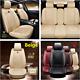 Full Set Car Seat Covers Pu Leather Front+rear Cushion For Interior Accessories