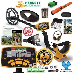 Garrett Ace 300 Metal Detector Anniversary Special with Pro Pointer AT, Box, Book