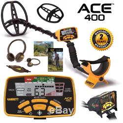 Garrett Ace 400 Metal Detector with Submersible Coil and Free Accessory Bundle