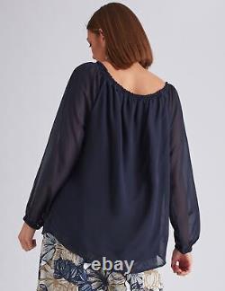 Gather Neck Tie Sleeve Top Womens Size 08 Clothing Tops Tunic