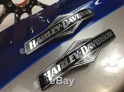 Genuine Harley Touring Skull Willie G Fuel Gas Tank Set Emblems Badges