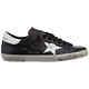 Golden Goose Super-star Black Leather White Star Sneakers, Brand Size 46  Us