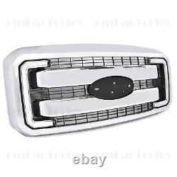 Grill Assembly For 2011-2016 F250/F350/F450/F550 Super Duty Chrome Grill