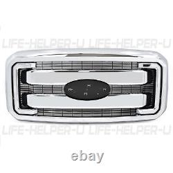 Grill Assembly For 2011-2016 F250/F350/F450/F550 Super Duty Chrome Grill