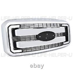 Grill Assembly For 2011-2016 F250/F350/F450/F550 Super Duty Chrome Grill