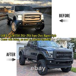 Grille For 2011-2016 Ford F250 F350 Super Duty Front Grill Raptor Style Black