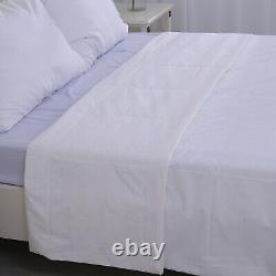 HOMESMART White Solid Silk Quilt Breathable Ultra Soft Super Comfortable