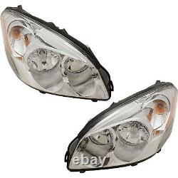 Headlight Assembly Set For 2006-2011 Buick Lucerne Left Right Halogen With Bulb