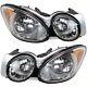 Headlight Set For 2008-2009 Buick Lacrosse Allure Left & Right Side With Bulb