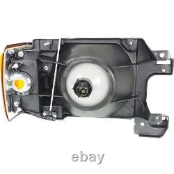 Headlight Set For 87-91 F-150 88-91 F Super Duty Left & Right With Side Marker